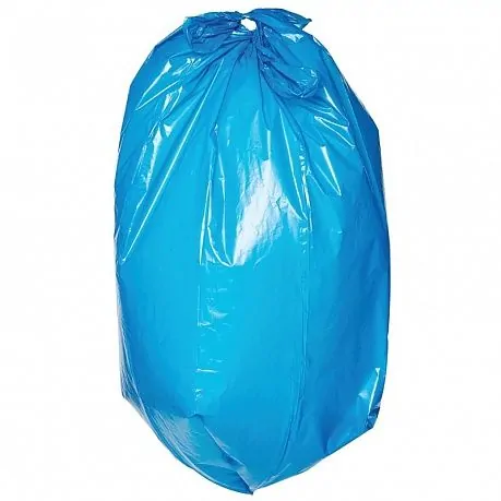 Мешки для мусора 120 л, 80 мкм, 10 шт, синие, обезличенные - Вид 1