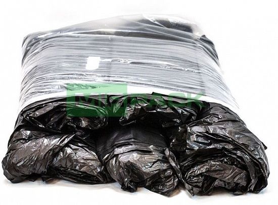 Мешки для мусора 90 литров, 35 мкм, черные, в пачках 500 шт - 2х слойные до 30 кг - Вид 4